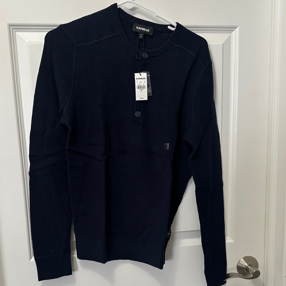 Express Midnight Blue Knit Sweater